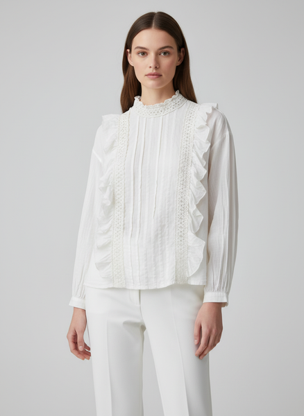 Blouse Volantée Cipria