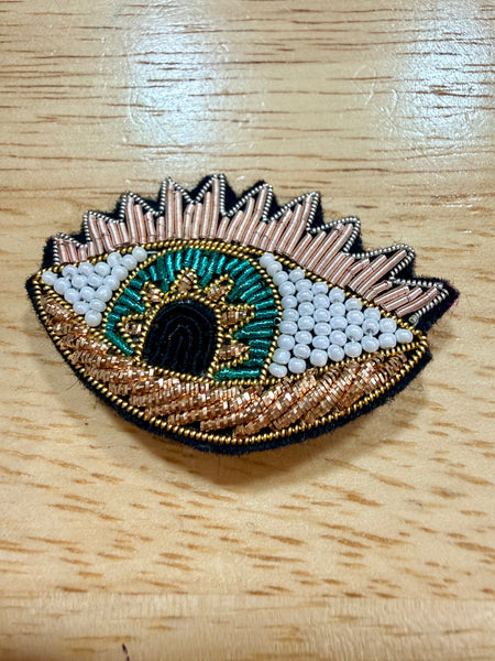 Broche Tissée Perléé