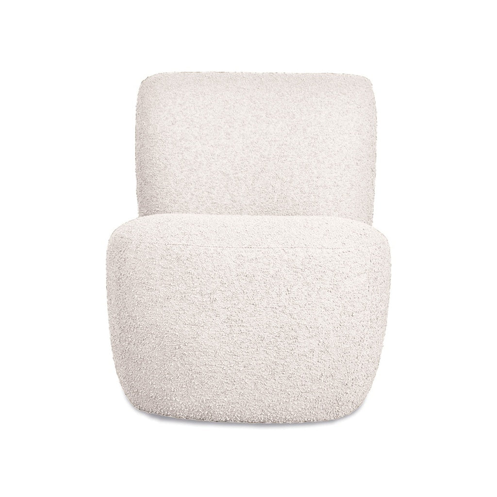 Fauteuil "Eve" en tissu bouclette