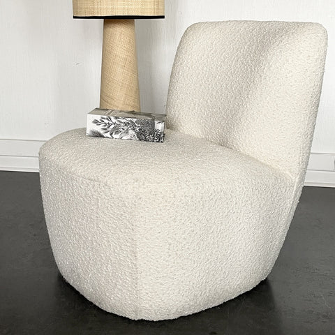 Fauteuil "Eve" en tissu bouclette