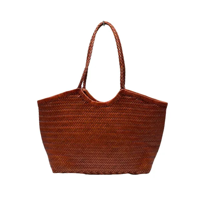 Cabas en cuir tressé Louise