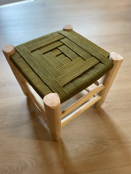 Tabouret en fils de Sabra