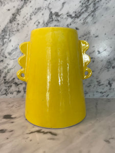 Vase "oreilles" jaune citron