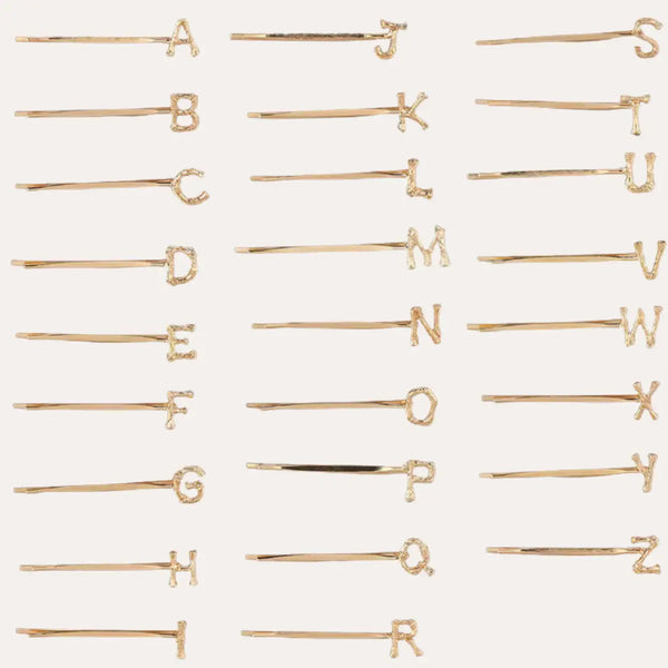 Barrette Alphabet Dorée