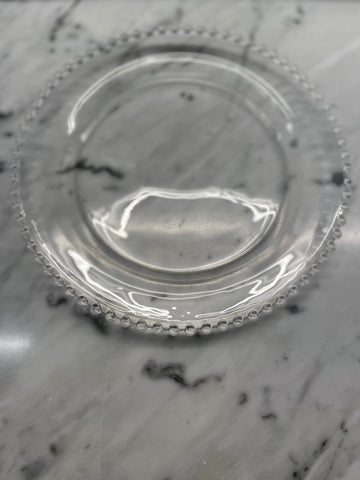 Assiette plate en verre "perle"