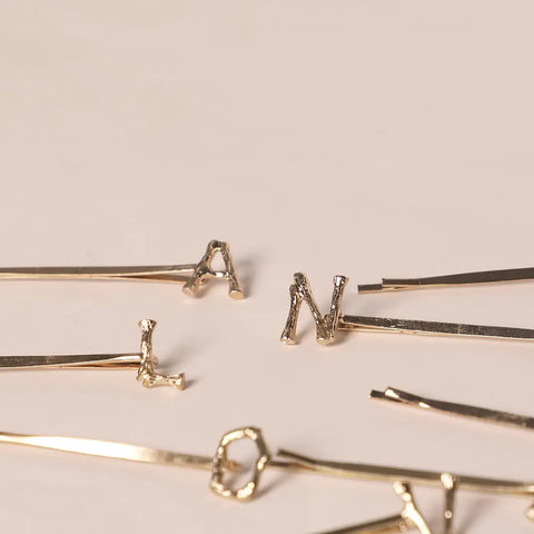 Barrette Alphabet Dorée