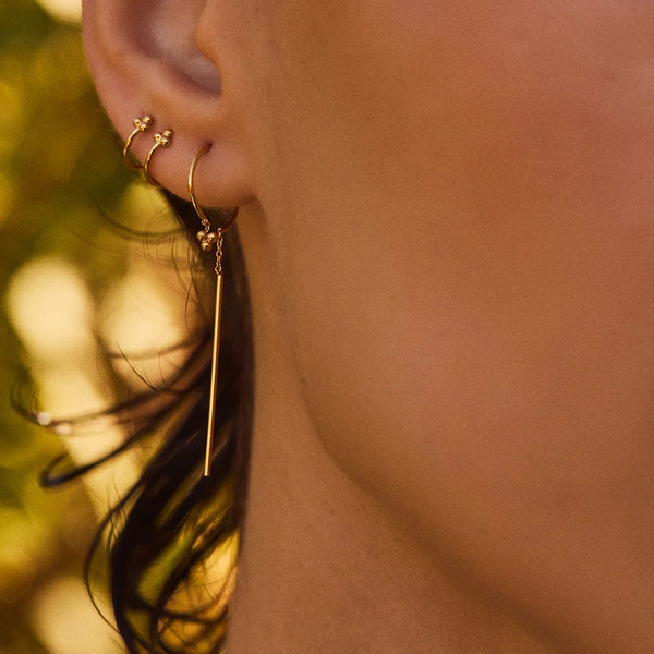 Boucles d'oreilles pendantes Pensée