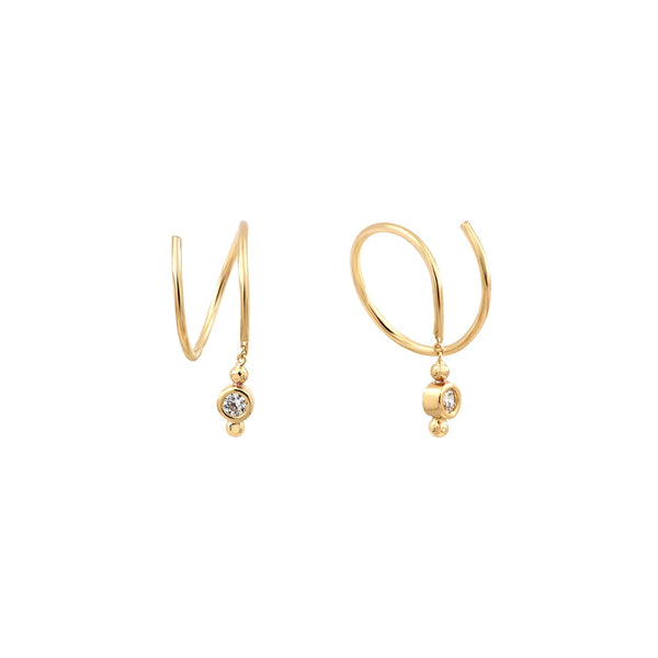 Boucles d'oreilles Spirales Eclats