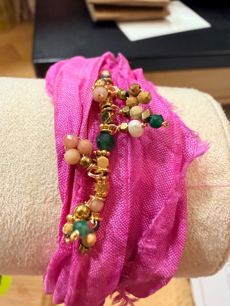 Bracelet Soie Perles
