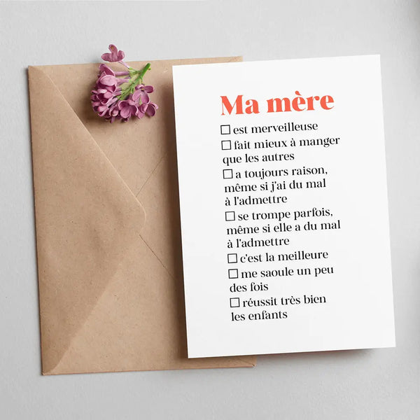 Carte Postale avec son enveloppe