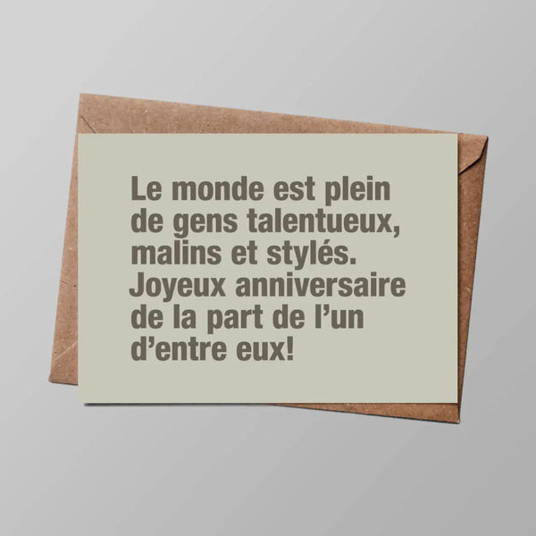 Carte Postale avec son enveloppe
