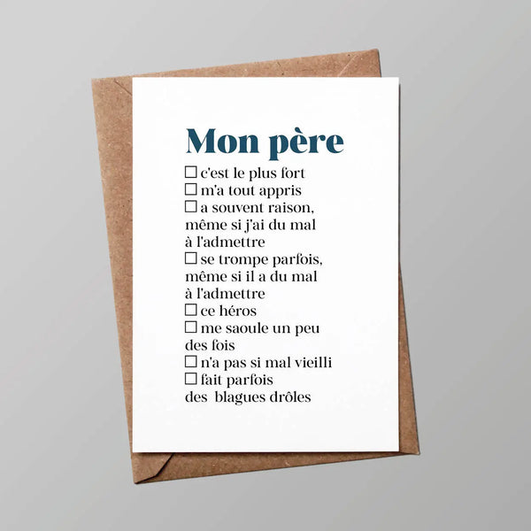 Carte Postale avec son enveloppe