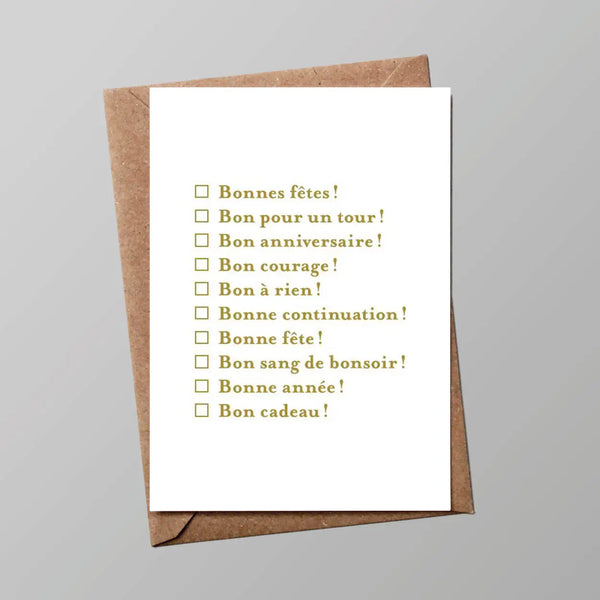 Carte Postale avec son enveloppe