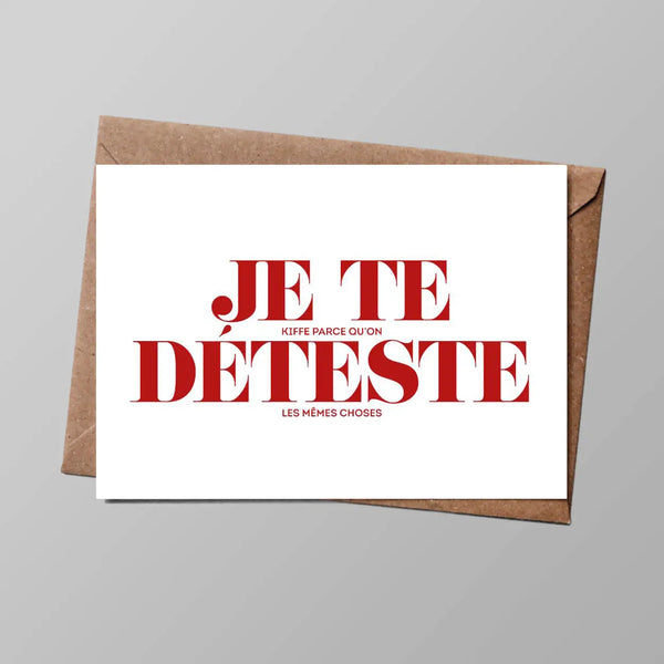 Carte Postale avec son enveloppe