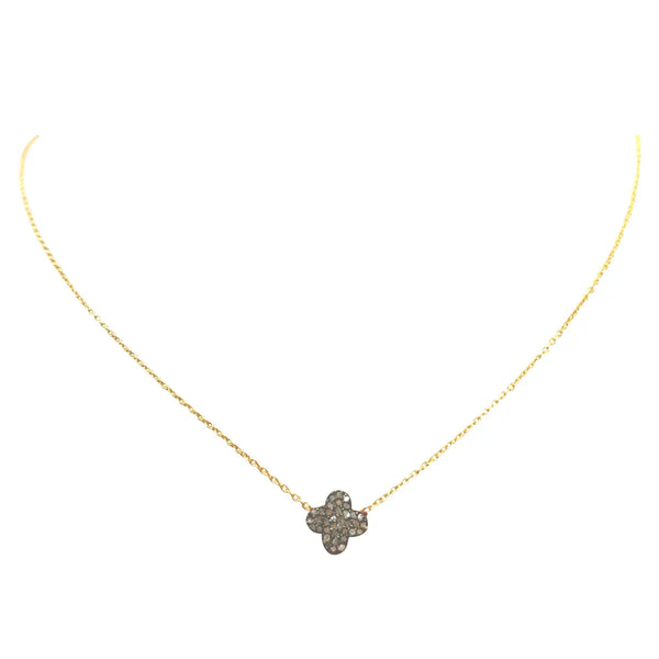 Collier chaine diamants noirs Mulan