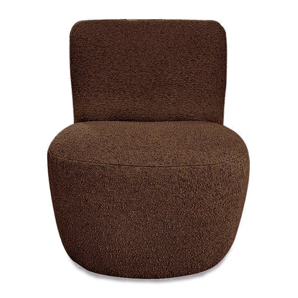 Fauteuil "Eve" en tissu bouclette