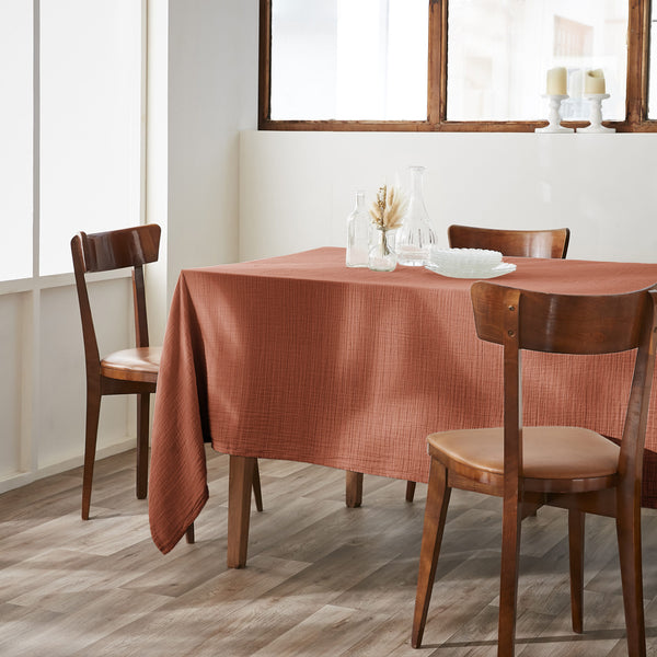 Nappe rectangulaire gaze de coton Gaïa 150x250cm
