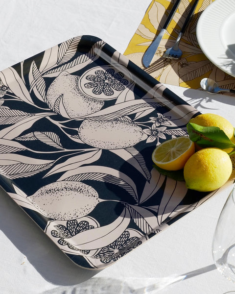 Plateau Citrons Noir