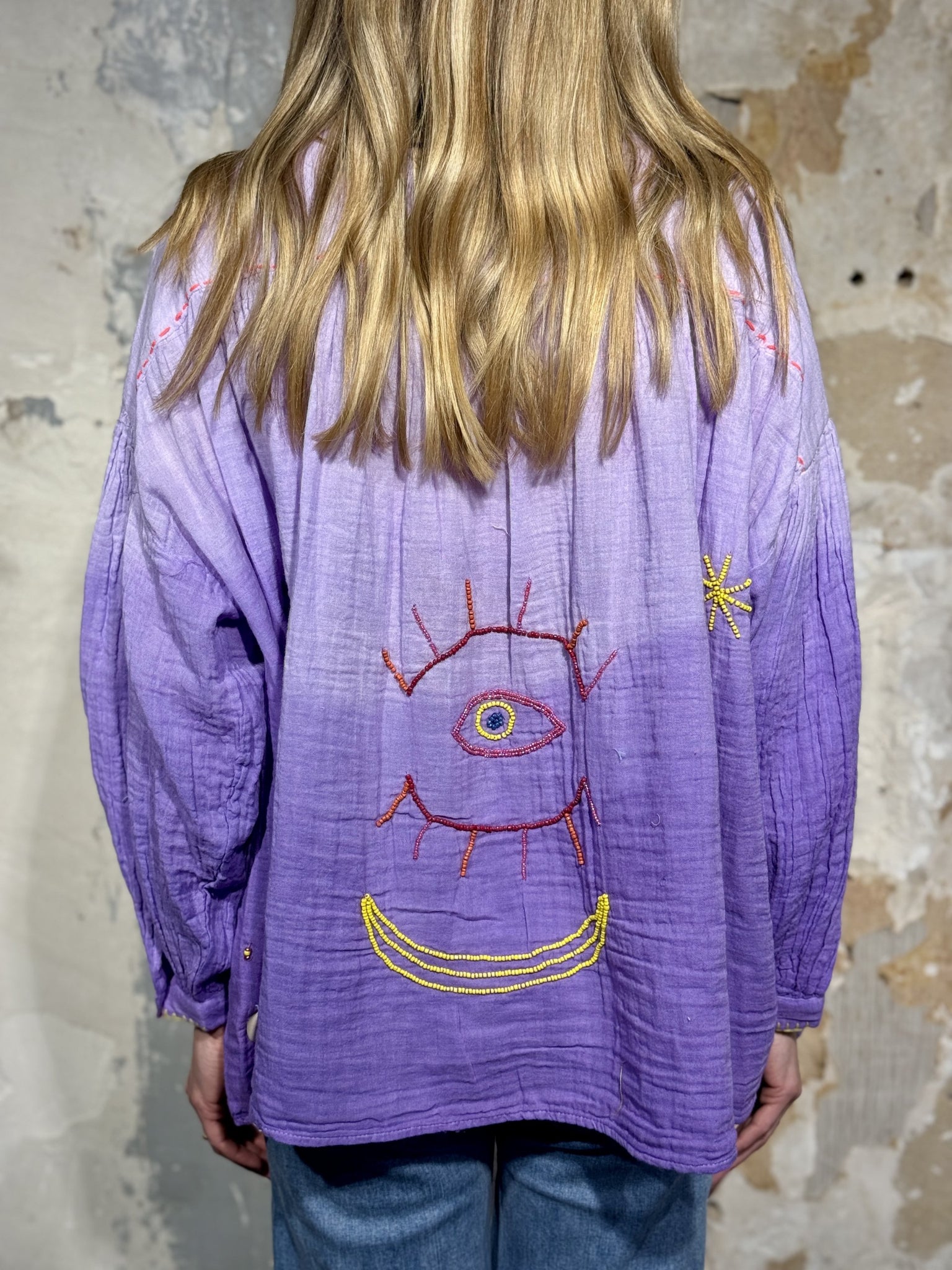 Chemisier Brodé Tie and Dye