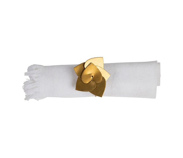 Rond de Serviette Coeur Laiton