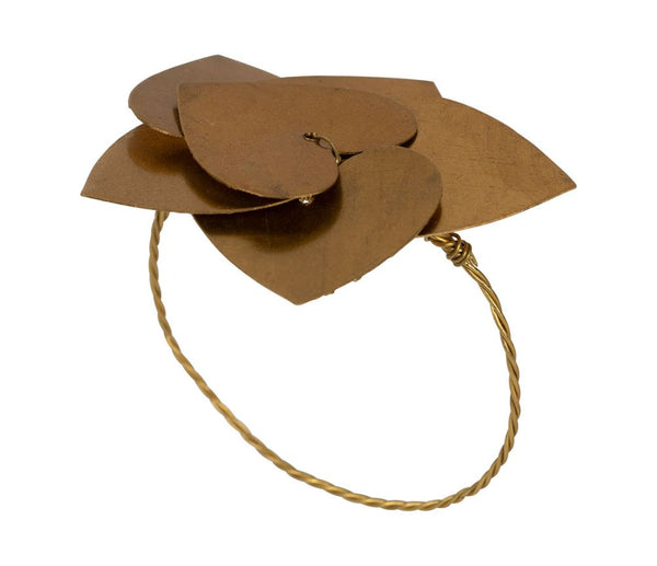 Rond de Serviette Coeur Laiton