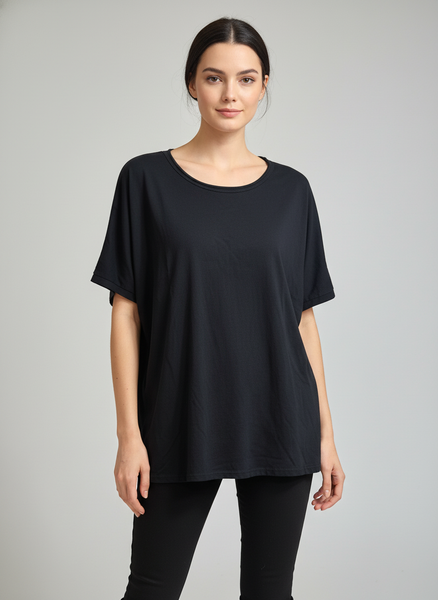 Tee-Shirt Romane Col Rond