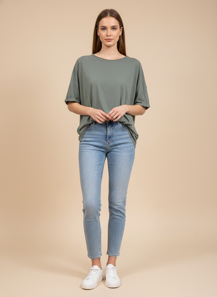 Tee-Shirt Romane Col Rond