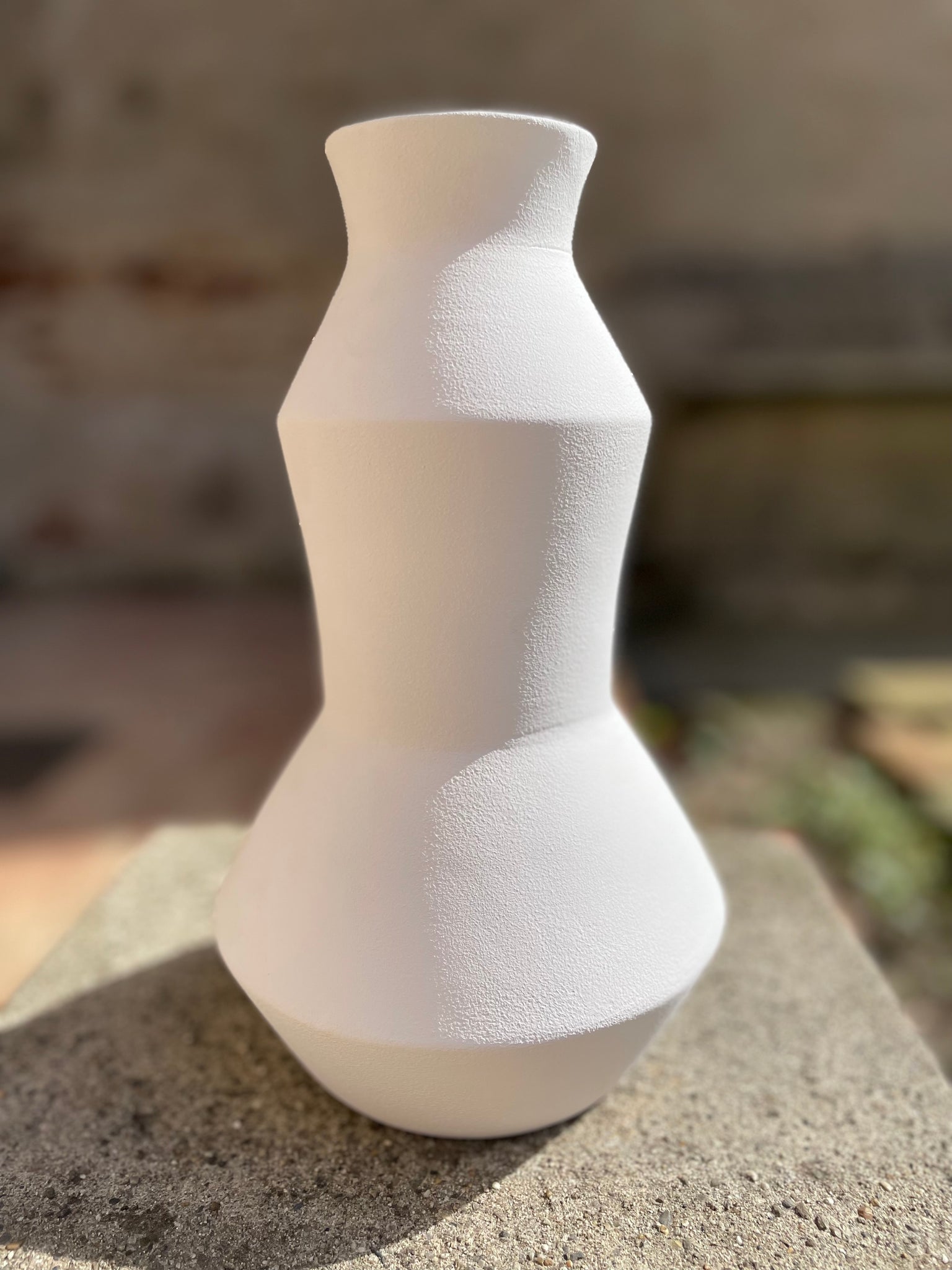 Vase haut blanc mat