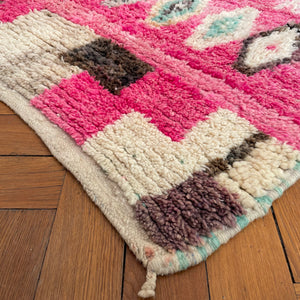 Tapis Boujad vintage STELLA dégradé de rose