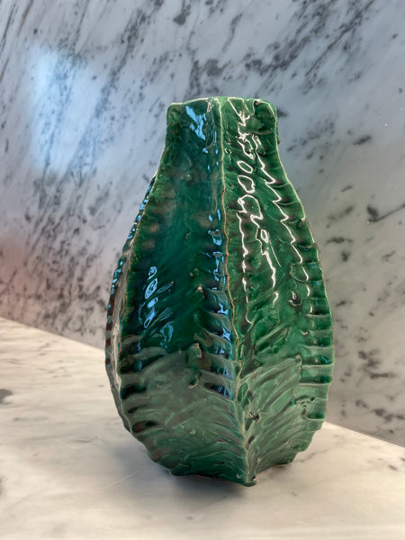 Vase vert en poterie de Tamegroute